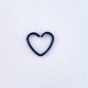 16g heart shaped Hoop for tragus, helix  cartilage